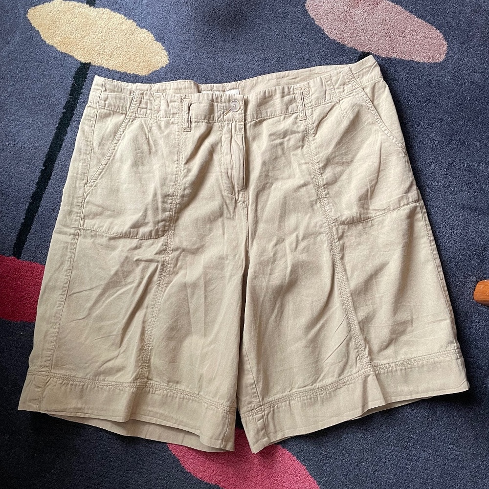 Kaki Cotton Shorts